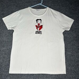Vintage Betty Boop T-shirt Infinity Fashions Women Size Medium White